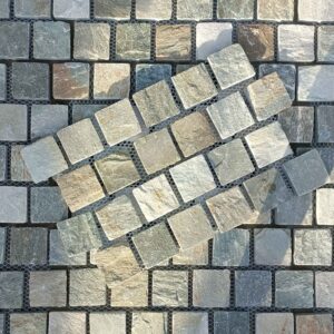 white marble stacked stone